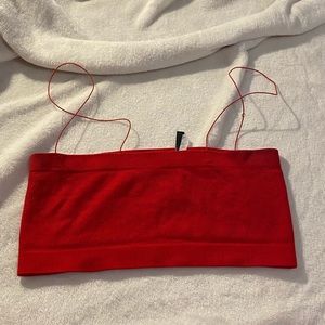 Red crop top